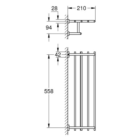 40512001 Grohe Essentials Cube Towel Rack (3)