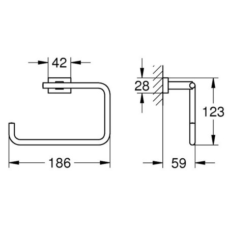 40510001 Grohe Essentials Cube Towel Ring (2)
