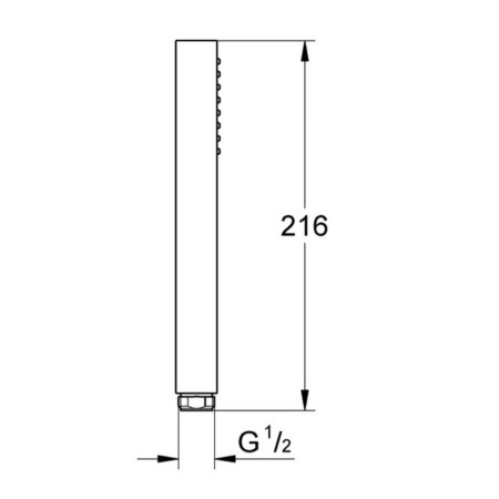 27884001 Grohe Euphoria Cube Chrome One Spray Shower Handset (2)