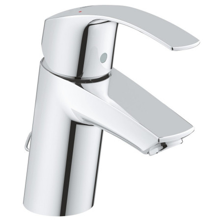 Grohe Eurosmart S Size Chrome Basin Mixer with Chain