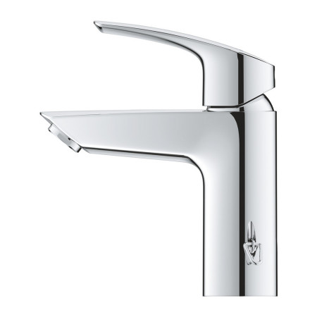 23372003 Grohe Eurosmart S Sized Basin Mixer with Chain Waste (2)