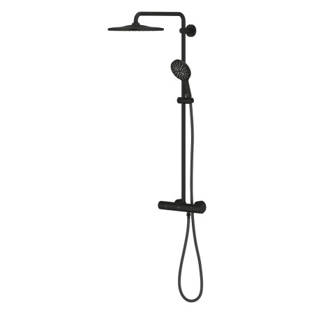 22119KF0 Grohe Rainshower System 310 Thermostatic Black Shower System (4)