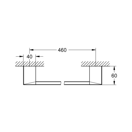 40767000 Grohe Selection Cube 500mm Towel Rail (2)
