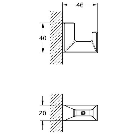 40782000 Grohe Selection Cube Robe Hook (2)
