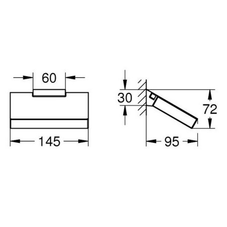 40781000 Grohe Selection Cube Toilet Roll Holder (2)