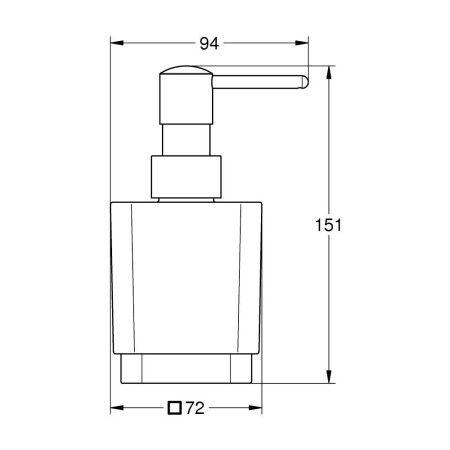 40805000/40865000 Grohe Selection Cube Wall Mounted Soap Dispenser (3)
