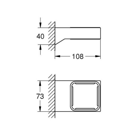 40865000 Grohe Selection Cube Glass Dish Holder (2)