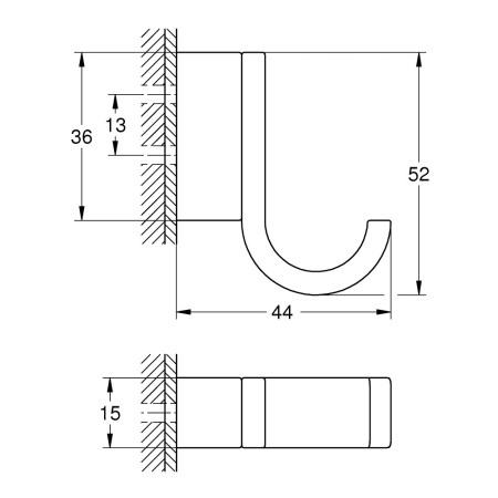41039000 Grohe Selection Single Robe Hook (3)