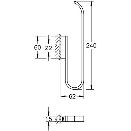 41067000 Grohe Selection Spare Toilet Roll Holder (3)