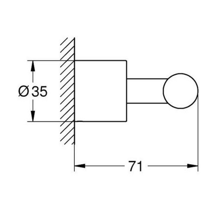 40312AL3 Grohe Spa Atrio Brushed Hard Graphite Robe Hook (2)