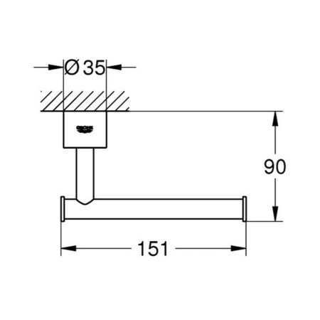 40313AL3 Grohe Spa Atrio Brushed Hard Graphite Toilet Roll Holder (2)