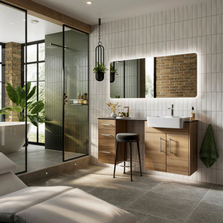 79100000 HIB Ambience 50 LED Steam Free Bathroom Mirror with Vanity Unit