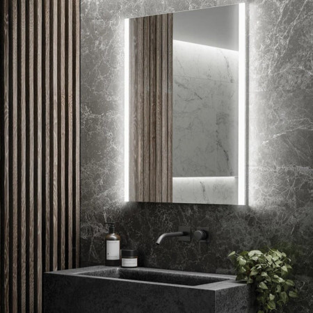 79550600 HIB Beam 60 Steam Free LED Mirror Lifestyle