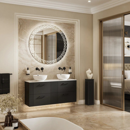 HIB Bellus Round 100 Illuminated Bathroom Mirror