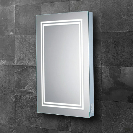 HIB Boundary 50 LED Illuminated Bathroom Mirror with Shaver Socket