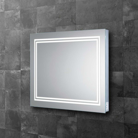 HIB Boundary 80 LED illuminated Bathroom Mirror with Shaver Socket