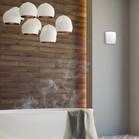 HIB Breeze White Wall Mounted Extractor Fan with Timer
