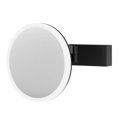 21800 HIB Cirque Black Illuminated Magnifying Bathroom Mirror Cut Out