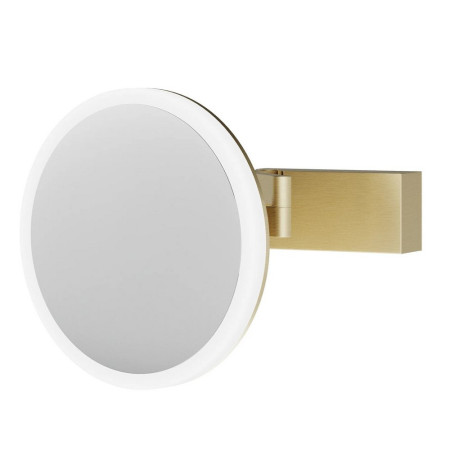 21900 HIB Cirque Brushed Brass Illuminated Magnifying Bathroom Mirror Cut Out