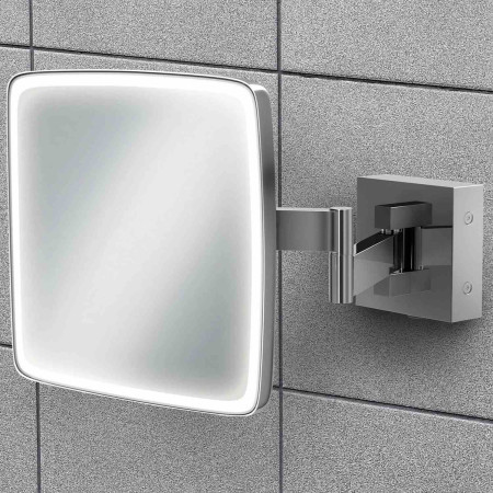 HIB Eclipse Square LED Magnifying Mirror