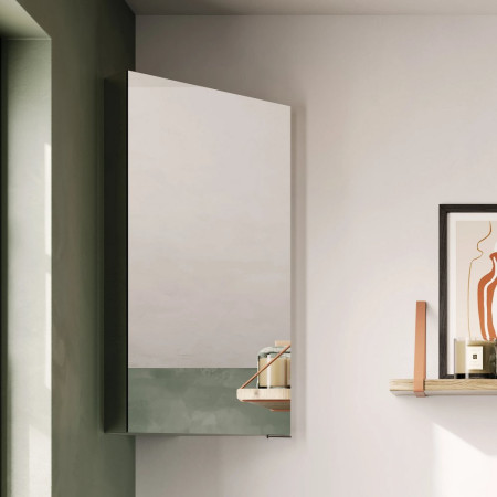 HIB Eris 40 Corner Bathroom Mirror Cabinet