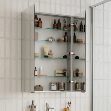 48350 HIB Eris 60 Slim Bathroom Mirrored Cabinet Lifestyle