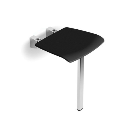 ACSSDAG01 HIB Folding Dark Grey Shower Seat with Support Leg (1)