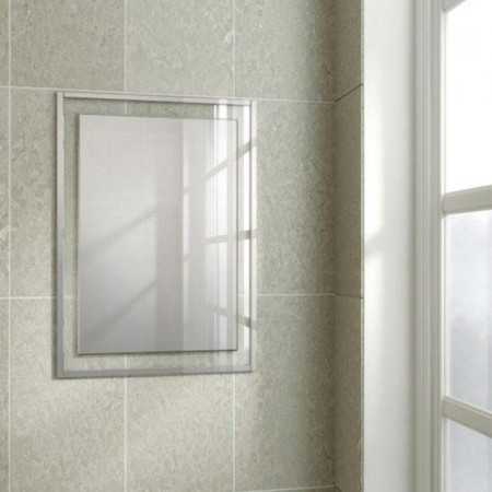 HIB Georgia 60 Bathroom Mirror 800 x 600mm Lifestyle On Wall