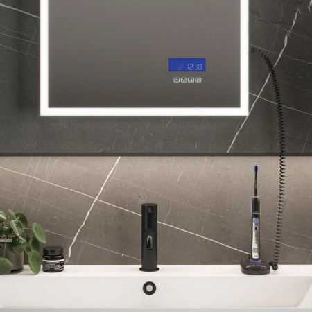 78721000 HIB Globe Plus 50 LED Illuminated Mirror with Bluetooth Lifestyle