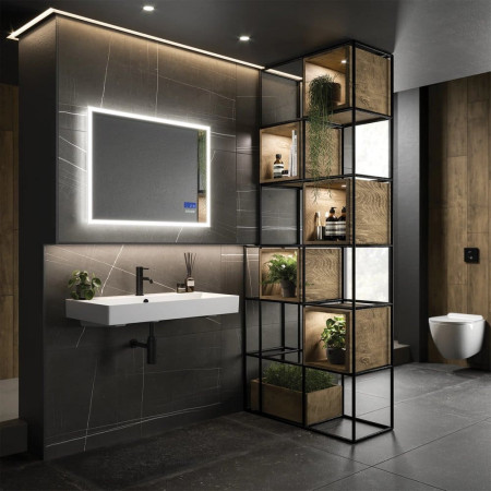 78723000 HIB Globe Plus 80 LED Illuminated Mirror with Bluetooth Lifestyle
