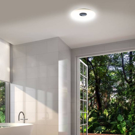HIB Horizon LED Bathroom Ceiling Light in room setting
