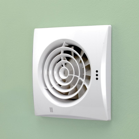 31600 HIB Hush Extractor Fan in White with Timer and Humidity Sensor Cut Out