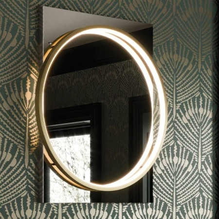 HIB Solas 60 Brushed Brass LED Illuminated Mirror