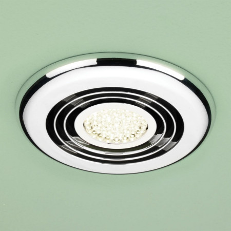 HIB Turbo Chrome Inline Fan with Warm White LED