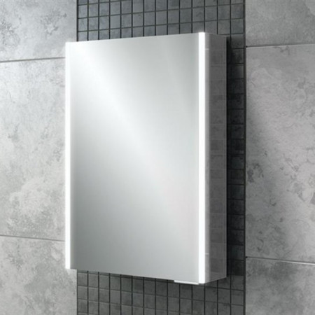 HIB Xenon 50 LED Aluminium Illuminated Bathroom Cabinet On Wall
