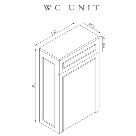 HARR-WC-ARCTIC Harrogate Arctic White 500mm WC Unit (2)