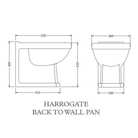 HAR005 Harrogate Back to Wall WC with Soft Close Seat (2)