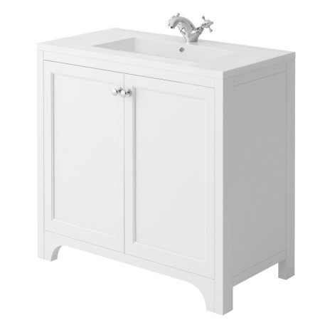 Harrogate Brunswick 900mm Arctic White Vanity Unit with Basin