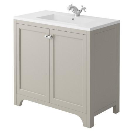 Harrogate Brunswick 900mm Dovetail Grey Vanity Unit with Basin