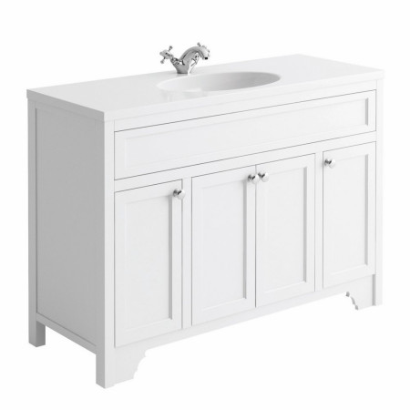 Harrogate Duchy 1200mm Arctic White Single Basin Vanity Unit