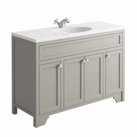 Harrogate Duchy 1200mm Dovetail Grey Single Basin Vanity Unit