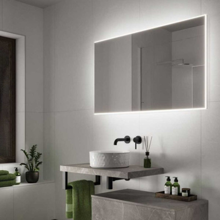 HiB Air LED Framed Bathroom Mirror Room Setting