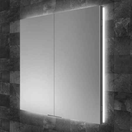 53100 HiB Atrium 60 Semi Recessed LED Bathroom Cabinet Cut Out