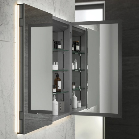 53100 HiB Atrium 60 Semi Recessed LED Bathroom Cabinet Lifestyle