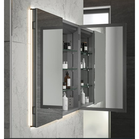 HIB Atrium Semi-Recessed LED Bathroom Cabinet inside