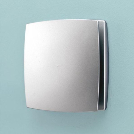 HiB Breeze extractor fan in matt silver with adjustable timer and humidity sensor