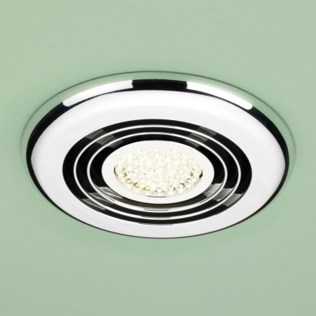 33700 HIB Cyclone Chrome Inline Fan With Warm White LED Cut Out