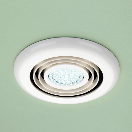 HiB Cyclone White Inline Fan With Cool White LED