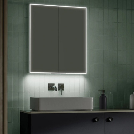 HiB Exos 60 Illuminated Mirror Bathroom Cabinet