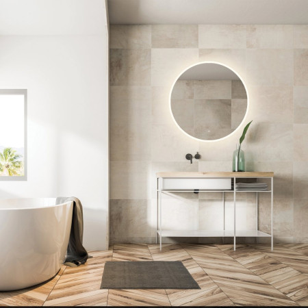 78760000 HiB Sphere 60 Illuminated Bathroom Mirror Bathroom Setting
